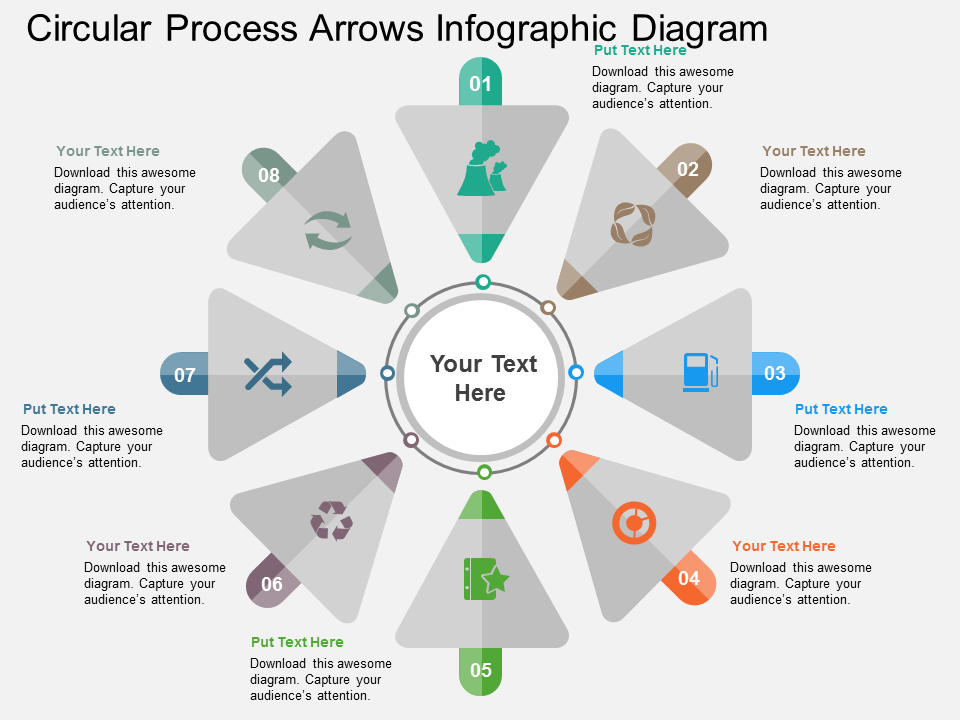 Circular Process Arrow Diagram PowerPoint Template