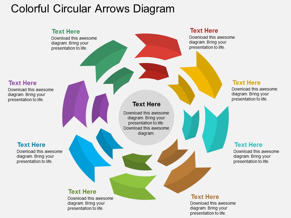 Colorful Circular Arrows Diagram 