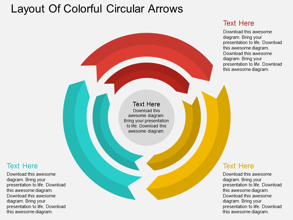 Layout Of Colorful Circular Arrows