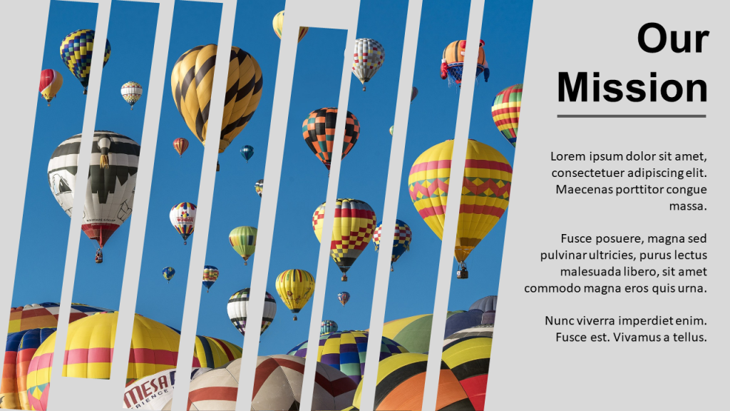Split Image Effect in a Presentation Slide