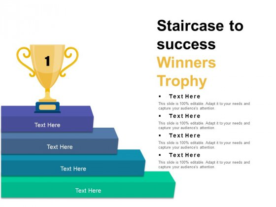 Staircase To Success Winners Trophy Ppt PowerPoint Presentation